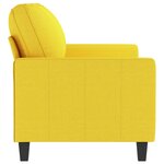 vidaXL Canapé à 2 places Jaune clair 140 cm Tissu