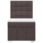 vidaXL Sommier à lattes de lit avec matelas Marron foncé 90x200 cm