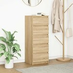 vidaXL Buffet avec tiroirs chêne sonoma 37 5x35x99 cm bois ingénierie
