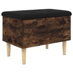 vidaXL Banc de rangement chêne fumé 62x42x46 cm bois d'ingénierie