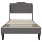 vidaXL Cadre de lit avec tête de lit Gris 90 x 190 cm Simili cuir
