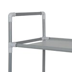 vidaXL Range-chaussures 10 étagères Métal et Tissu non tissé Argenté