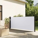 vidaXL Auvent latéral rétractable blanc 117x300 cm