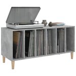 vidaXL Armoire à disques gris béton 100x38x48 cm bois d'ingénierie