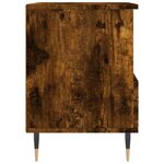 vidaXL Table de chevet chêne fumé 40x35x50 cm bois d’ingénierie