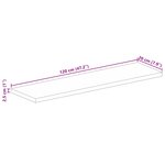 vidaXL Dessus de table 120x20x2 5cm rectangulaire bois massif manguier