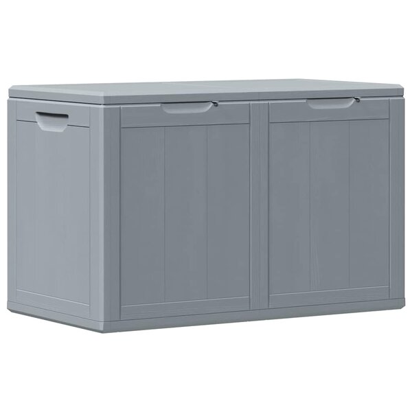 vidaXL Boîte de rangement de jardin 180 L Gris PP aspect bois