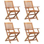 vidaXL Ensemble à manger de jardin 5 Pièces Bois d'acacia solide