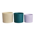 Pots de fleur 14 cm blanc vert violet 14 x 13.8 x hauteur 12 cm - Intérieur 100  recyclé