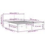 vidaXL Cadre de lit sans matelas blanc 150x200 cm