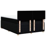 vidaXL Sommier à lattes de lit avec matelas Noir 160x200 cm Tissu