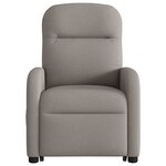 vidaXL Fauteuil inclinable électrique taupe tissu