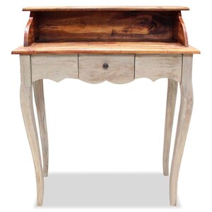 Bureau table meuble travail informatique bois de récupération massif 80 x 40 x 92 cm 0502097