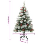 vidaXL Sapin de Noël artificiel avec pommes de pin et baies 150 cm