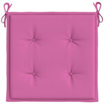 vidaXL Coussins de chaise de jardin lot de 4 rose 40x40x4 cm