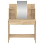 vidaXL Coiffeuse avec miroir chêne sonoma 96x39x142 cm