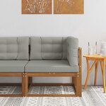 vidaXL Canapé d'angle extérieur Bois d'Acacia Massif Naturel