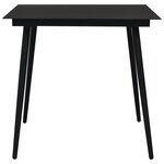 vidaXL Ensemble à dîner d'extérieur 5 Pièces Rotin PVC Noir