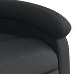 vidaXL Fauteuil de massage inclinable noir cuir véritable