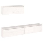 vidaXL Ensemble de meubles TV 3 Pièces blanc bois massif de pin