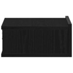 vidaXL Tables de chevet flottantes lot de 2 chêne noir 40 x 32 x 15 cm bois d'ingénierie