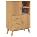 vidaXL Buffet haut OLDEN marron 85x43x125 cm bois massif de pin
