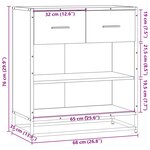 vidaXL Buffet chêne marron 68x35x76 cm bois d'ingénierie