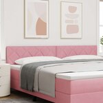 vidaXL Tête de Lit LED avec des lumières à LED Rose 200 cm Velours