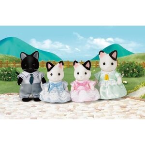 Sylvanian families - 5181 - la famille chat bicolore