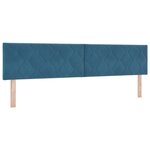 Lit avec sommier et matelas vidaXL Bleu foncé 200x200 cm Velours