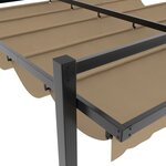 vidaXL Tonnelle de jardin avec toit rétractable taupe 3x3 m aluminium
