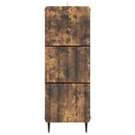 vidaXL Armoire à tiroirs Chêne fumé 33 x 34 5 x 92 cm