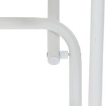 vidaXL Table de jardin pliante Blanche Ø50x72 cm Acier