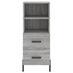 vidaXL Buffet haut Sonoma gris 34 5x34x180 cm Bois d'ingénierie
