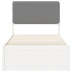 vidaXL Cadre de lit avec tête de lit rembourrée Gris clair 80 x 200 cm