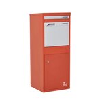 Boîte à colis Large Rouge 2 portes Acier galvanisé SMART PARCEL BOX®