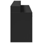 vidaXL Bureau avec lumières LED noir 160x55x91 cm bois d'ingénierie