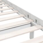 vidaXL Cadre de lit sans matelas blanc bois massif