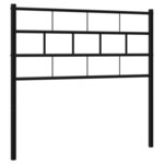 vidaXL Tête de lit de remplacement métal noir 80 cm