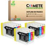 LC970 LC1000 - 12 cartouches d'encre compatibles pour Brother LC970 LC1000 - COMETE