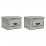 vidaXL Tables de chevet murales 2 Pièces sonoma gris 41 5x36x28 cm