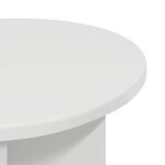 vidaXL Table d'appoint Blanc brillant Ø 39 x 38 cm Bois d'ingénierie