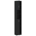 vidaXL Armoire de salle de bain Noir 32x25 5x190 cm Bois d'ingénierie