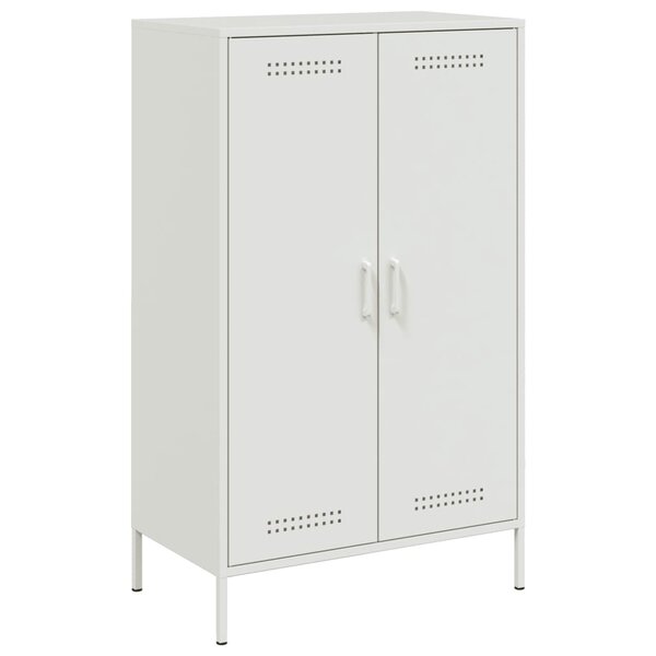vidaXL Buffet haut blanc 68x39x113 cm acier