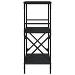 vidaXL Bibliothèque à 3 niveaux noir 59x35x90 5 cm bois d'ingénierie