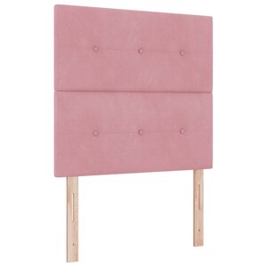 vidaXL Tête de lit LED avec bandes LED Rose 100 cm Velours