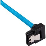 CORSAIR Câble gainé Premium SATA 6Gbps Bleu 30cm 90° - (CC-8900281)