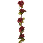 vidaXL Guirlandes de fleurs de Noël 6 Pièces rouge bordeaux 250 cm