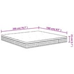 vidaXL Matelas à ressorts bonnell moyen 160x200 cm