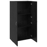 vidaXL Cabinet de Bureau Chêne noir 60 x 32 x 115 cm Bois d'ingénierie